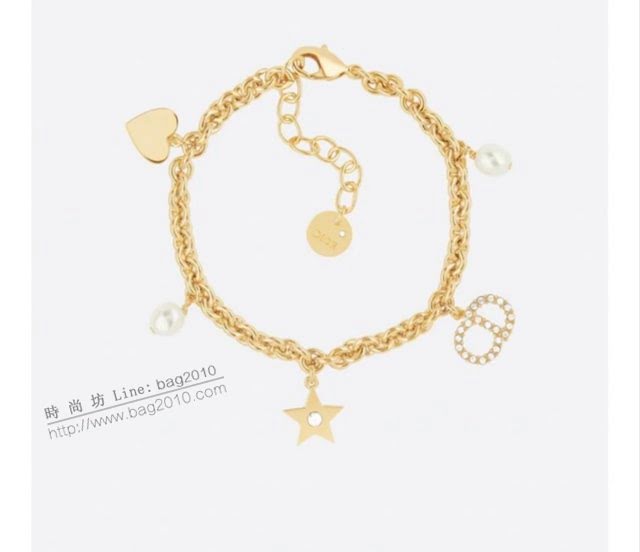Dior飾品 迪奧經典熱銷款cd珍珠 星星手鏈   zgd1388